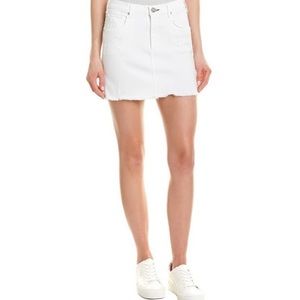 NWOT XS McGuire Distressed White Denim Skirt